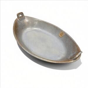 Kupittaan Savi Studio Pottery Oval Dish 10½" x 6½" Finland MCM Drip Glaze EUC